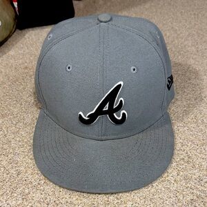 New Era Gray Cap with Black Embroidered Logo